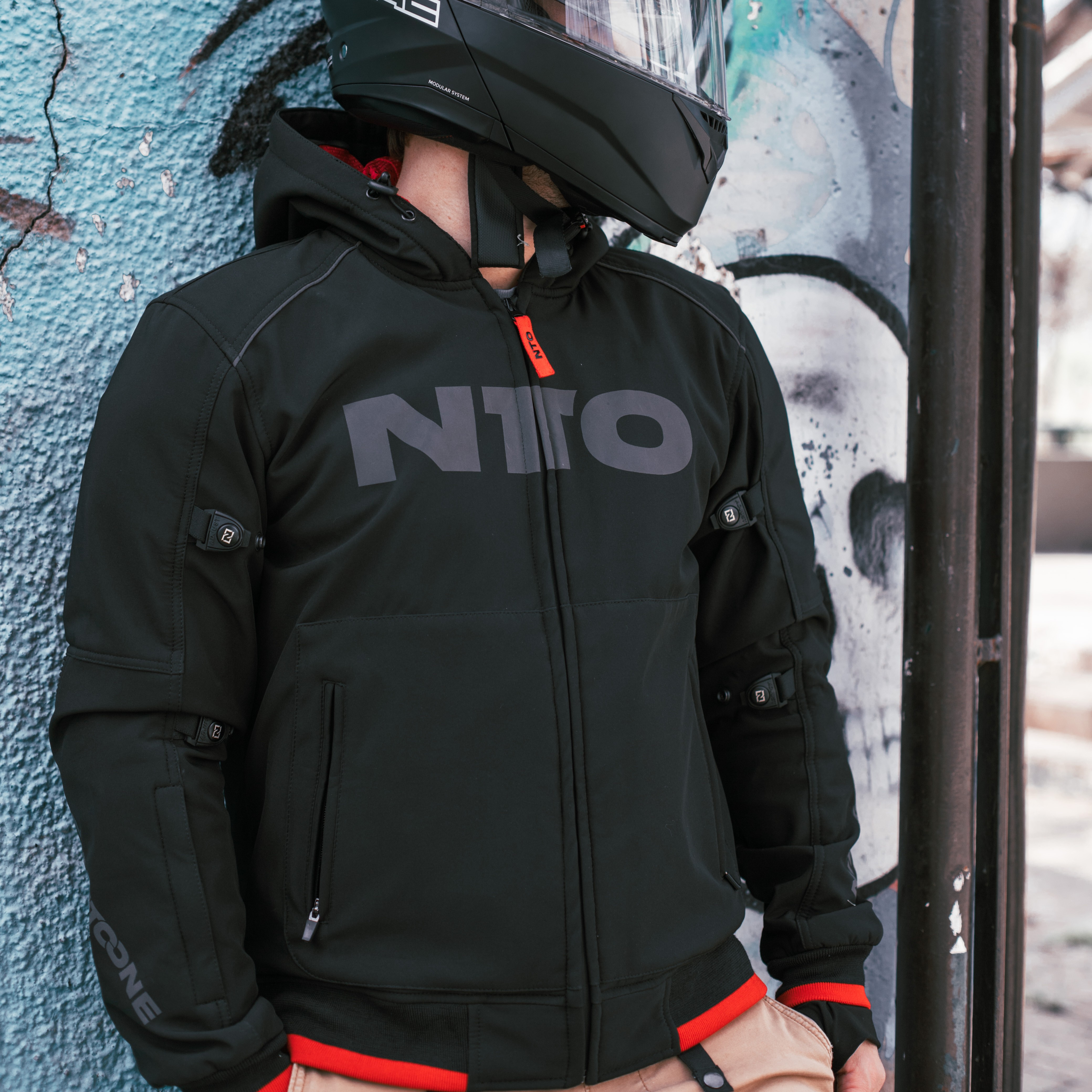 Campera NTO Zip Hoodie Armor Hombre Negro